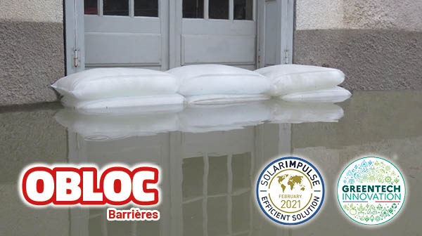 OBLOC® - 4 Sacchi Anti-inondazione Sovrapponibili, Protezione Fino A 45 Cm Di Altezza, Ecologici, Riutilizzabili, Prodotto Brevettato Realizzato In