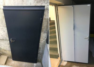 Photo d'une porte d'entrée anti-innondations SEDIPEC