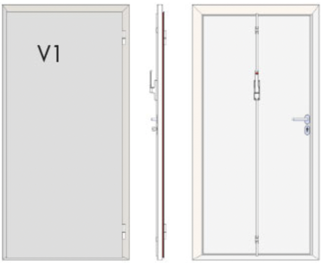 Plan 3D d'une porte V1 Aqualock SEDIPEC
