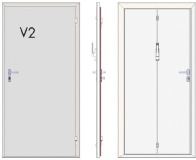 Plan 3D d'une porte V2 Aqualock SEDIPEC