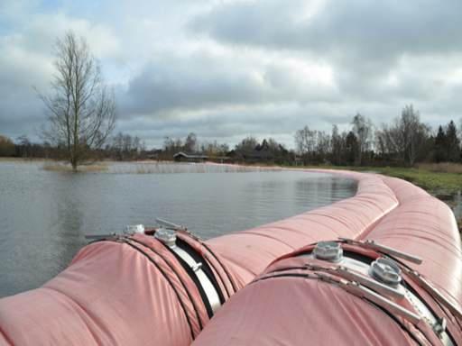 flangia che impedisce all'acqua di passare attraverso
