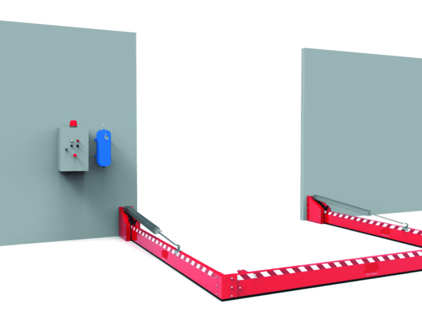 Barrière de rétention automatiques (pneumatique) pour quai de déchargement